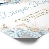 Poster Pampas Grass Blue Floral Rocse Cheval Diaper (Coin)