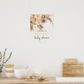 Poster Pampas grass boho désert baby shower signe de bien (Cuisine)