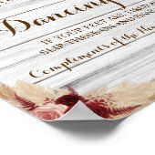 Poster Pampas Grass Danser Pieds Flip Flops Mariage Signa (Coin)