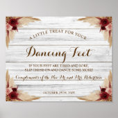 Poster Pampas Grass Danser Pieds Flip Flops Mariage Signa (Devant)