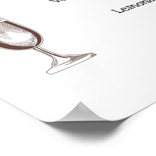 Poster Pampas Grass & Eucalyptus Boissons Menu Signal Mar (Coin)