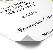 Poster Pampas Grass Mimosa Bar Bridal Shower, Mariage (Coin)