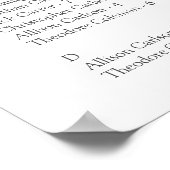 Poster Pampas Grass Ordre alphabétique (Coin)