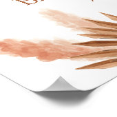 Poster Pampas Grass Palmiers séchés Baby Shower Panneau d (Coin)