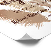 Poster Pampas Grass Programmes Cérémonie Mariage Signal (Coin)