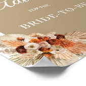 Poster Pampas Grass Terracotta brûlé orange panneau de co (Coin)