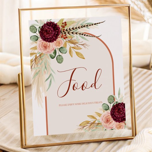 Poster Pampas Grass Terracotta Floral Alimentation Pannea