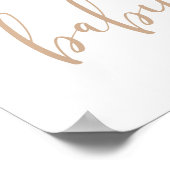 Poster Pampas herbe boho thème bébé arrosage signe de bie (Coin)