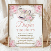 Poster Pampas Rose Cheval à Bascule Pense-bête pour Lange