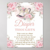 Poster Pampas Rose Cheval à Bascule Pensées de Lange (Devant)