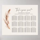 Poster Pampas rustique herbe plan de sièges mariage botan (Devant)