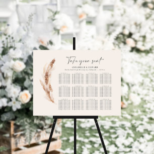 Poster Pampas rustique herbe plan de sièges mariage botan