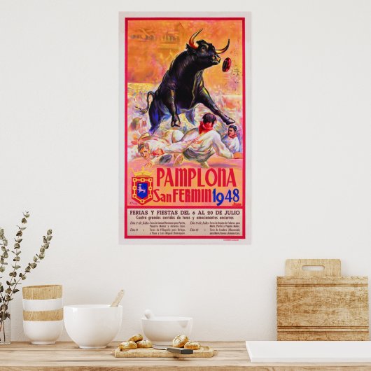 Poster Pampelune 1948 (Cuisine)