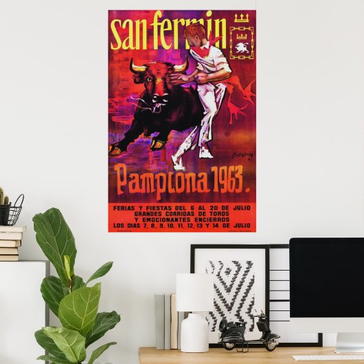 Poster Pampelune 1963 (Bureau à domicile)