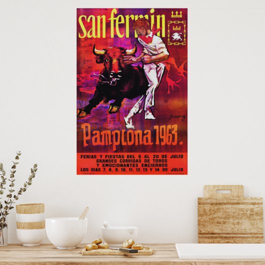 Poster Pampelune 1963 (Cuisine)
