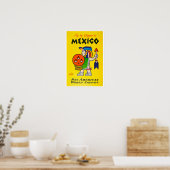 Poster Pan America Airways Mexique (Cuisine)