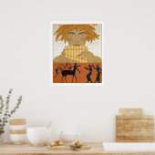 Poster Pan Piper, illustration de "Les Mythes" par Paul (Cuisine)