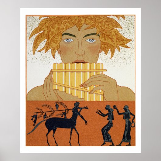 Poster Pan Piper, illustration de "Les Mythes" par Paul (Devant)