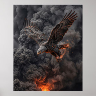 Poster Panache de volcan Aigle des Cendres Toile