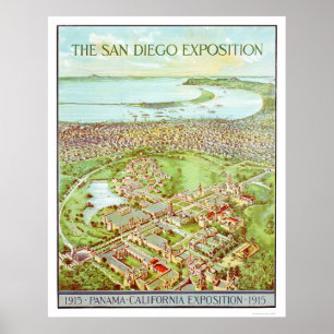 Poster Panama - Californie Exposition à San Diego 1915