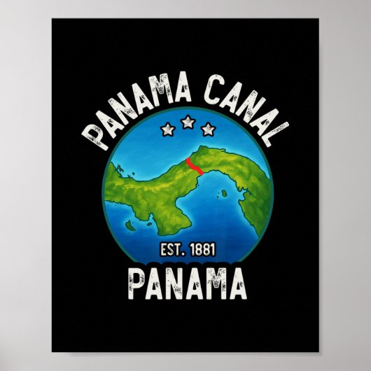 Poster Panama Canal Est.1881  (Devant)