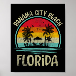 Poster Panama City Beach Floride Palm Tree Famille été