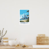 Poster Panama City Floride Imprimer Voyage (Cuisine)