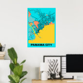 Poster Panama City - Panama Gloria City Map (Bureau à domicile)