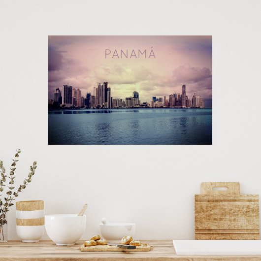Poster Panama Skyline (Cuisine)