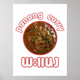 Poster Panang Thai Curry ... Thaïlande Street Food