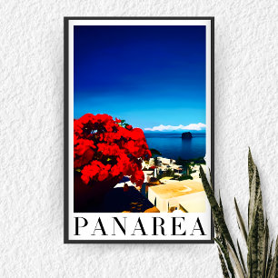Poster Panarea de l'île italienne - Style méditerranéen b