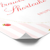 Poster Pancake à la fraise Panneau d'affichage de table (Coin)