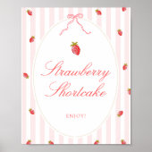 Poster Pancake à la fraise Panneau d'affichage de table (Devant)