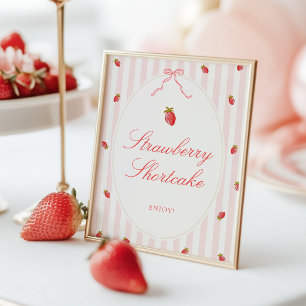 Poster Pancake à la fraise Panneau d'affichage de table