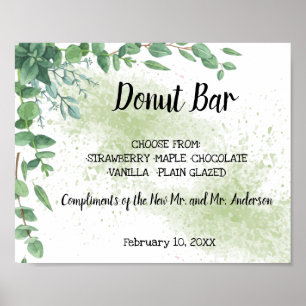 Poster Pancake Bar Sweets Table Mariage Panneau Eucalyptu