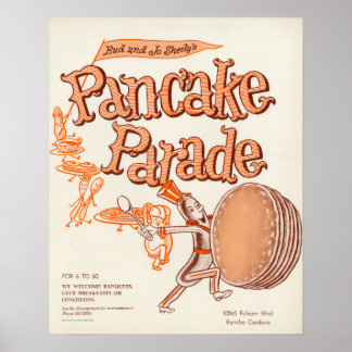 Poster Pancake Parade Menu