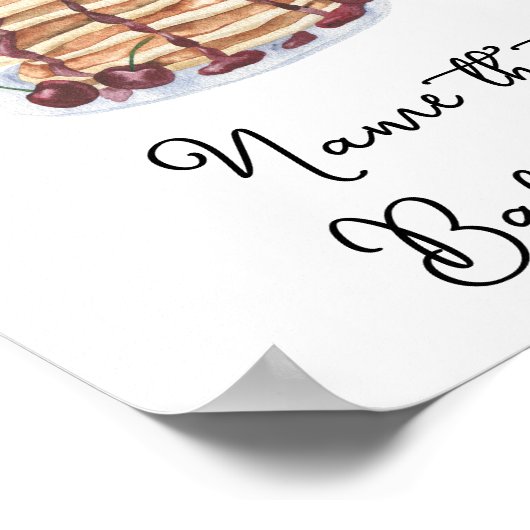 Poster Pancakes Baby shower Nom du jeu d'alimentation pou (Coin)