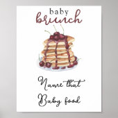 Poster Pancakes Baby shower Nom du jeu d'alimentation pou (Devant)