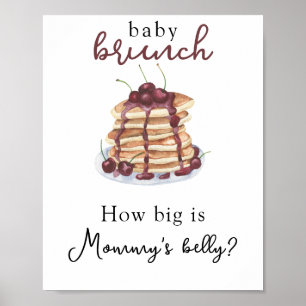 Poster Pancakes Baby shower Quelle taille a le ventre de