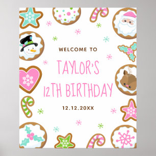 Poster Pancakes de Noël Anniversaire Signe de Bienvenue R