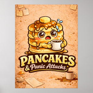 Poster Pancakes et crises de panique - Foodie Fiends