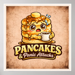 Poster Pancakes et crises de panique - Foodie Fiends