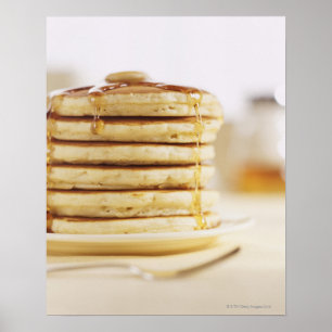 Poster Pancakes et sirop d'érable fondu