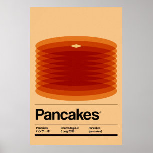 Poster Pancakes minimalistes