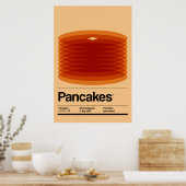 Poster Pancakes minimalistes (Cuisine)