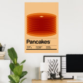 Poster Pancakes minimalistes (Bureau à domicile)