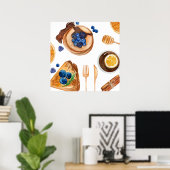 Poster Pancakes Moderne Cuisine Beauté Petit déjeuner (Bureau à domicile)