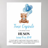 Poster Pancarte capsule temporelle d'anniversaire au ball (Devant)