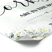 Poster Pancarte combien de bouchons avec verdure d'eucaly (Coin)