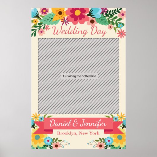 Poster Pancarte de accessoire de mariage pour photobooth (Devant)